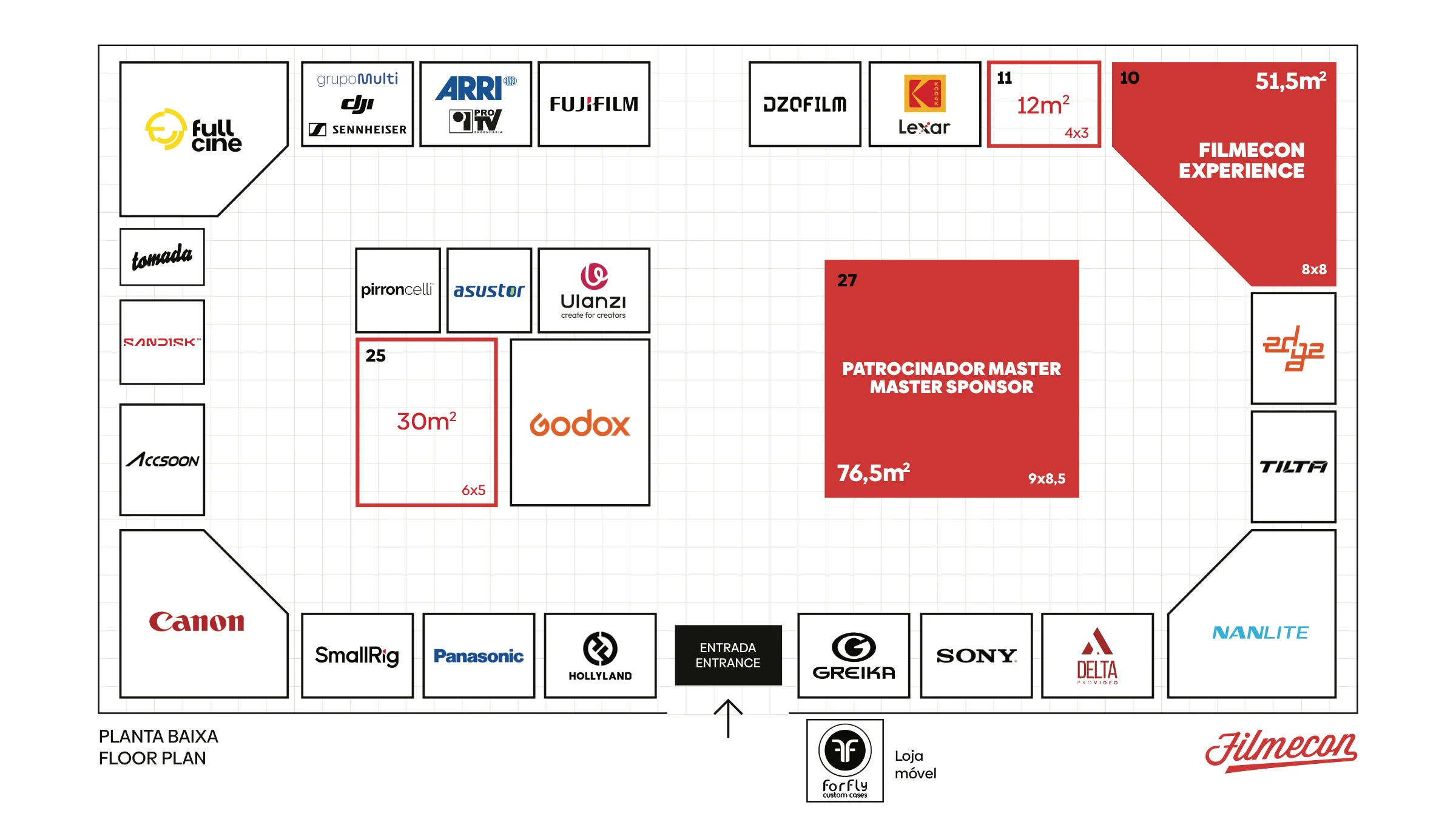 Mapa dos expositores FilmeCon 2026