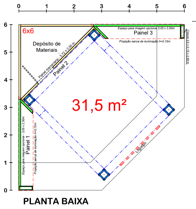 Planta — Prata Canto 31,5m²